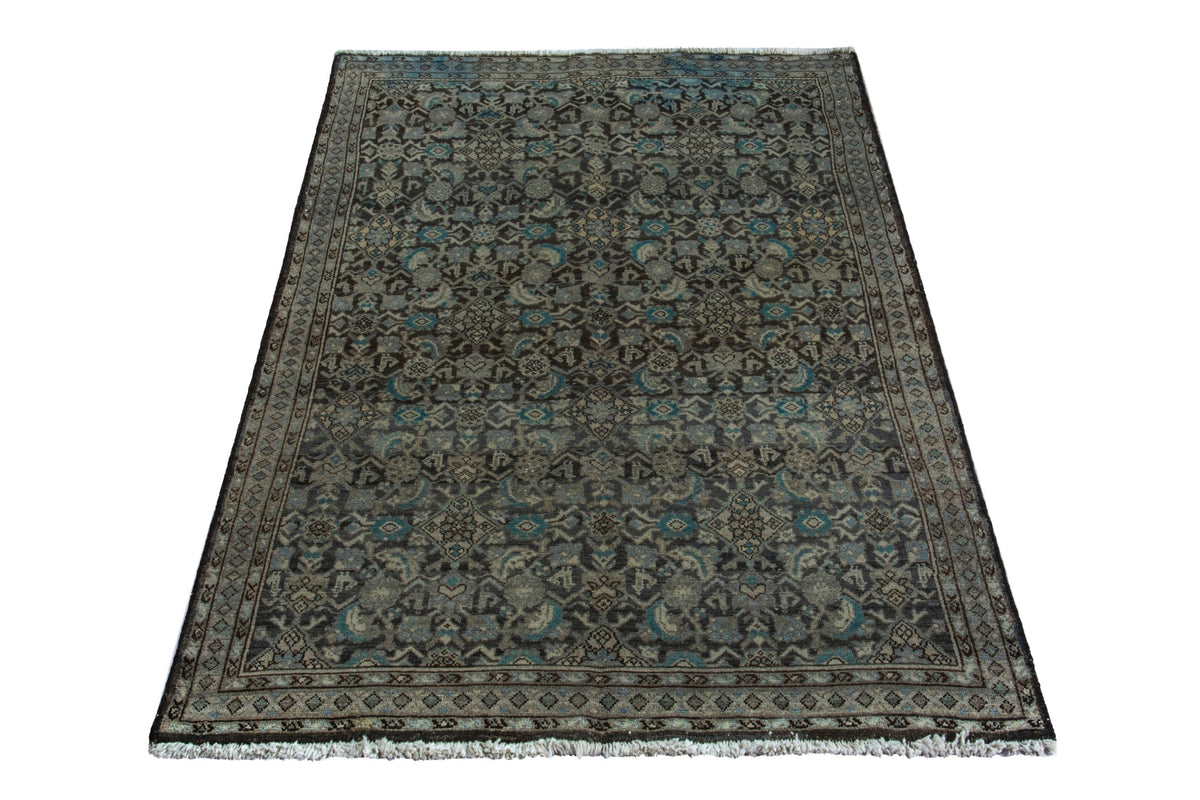 Persian Mahal area rug in charcoal and greige, view 2 of 18