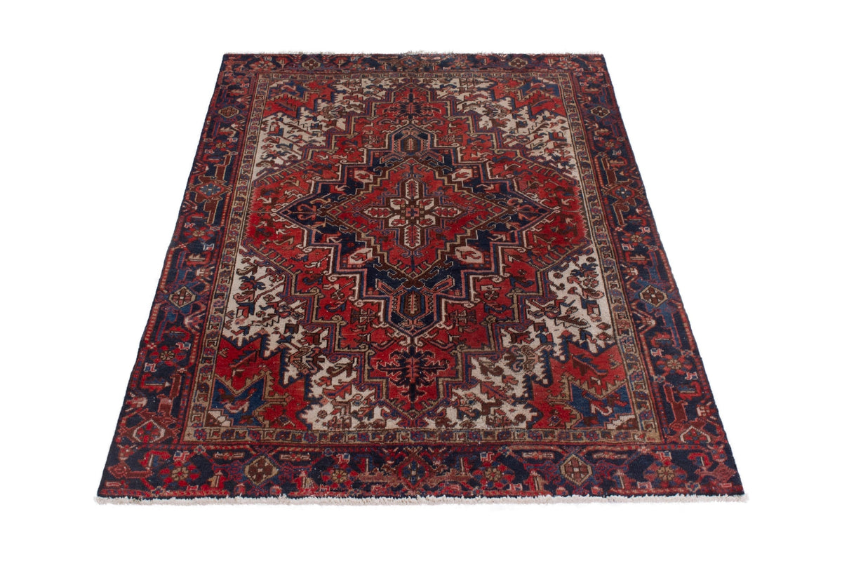 Persian Goravan area rug in deep red and cream, view 2 of 19