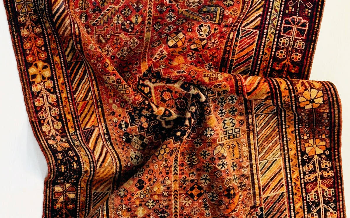 Shiraz Rugs, vintage hand-knotted rug at Storied Rugs