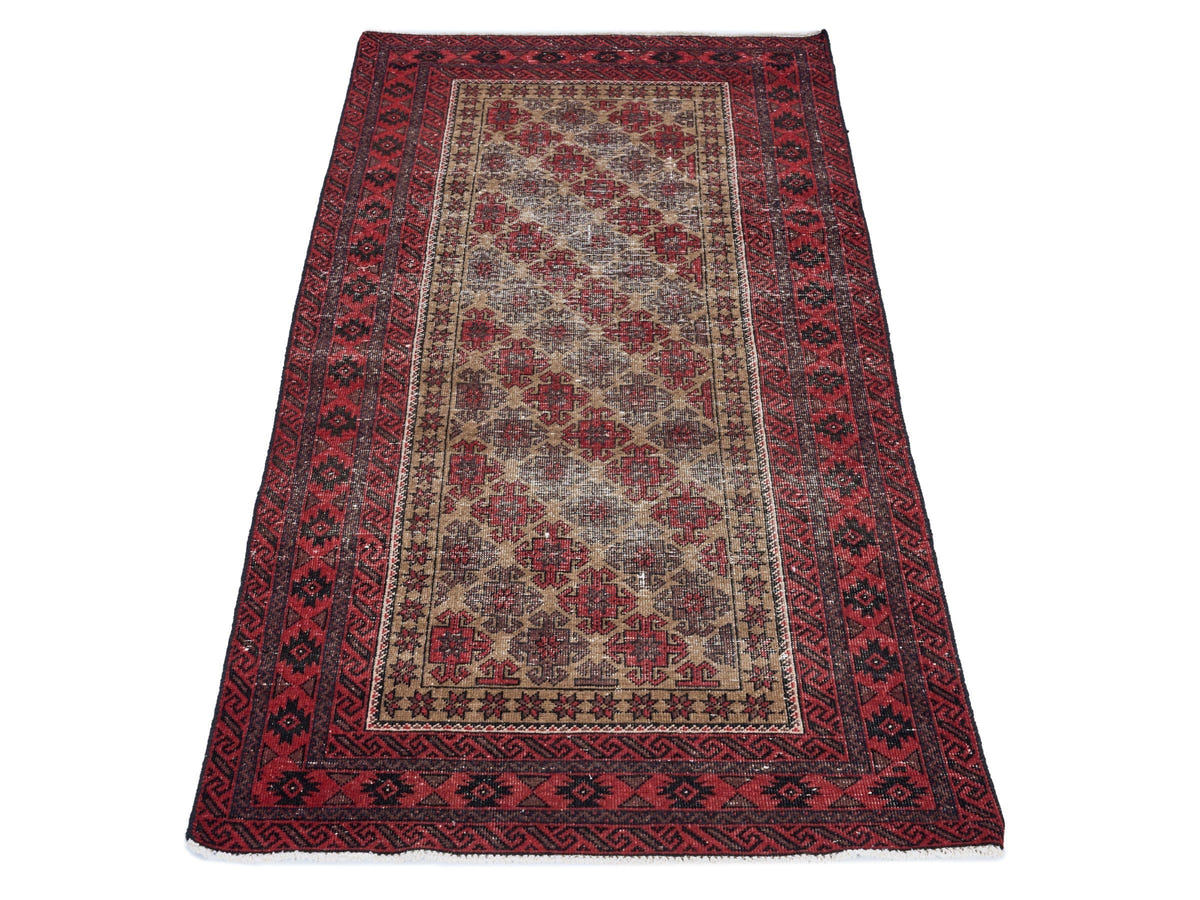8932, Persian Baluch Runner Rug