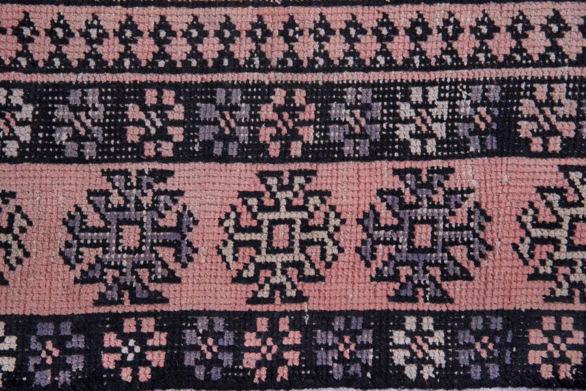 1083, Persian Torkaman Runner Rug