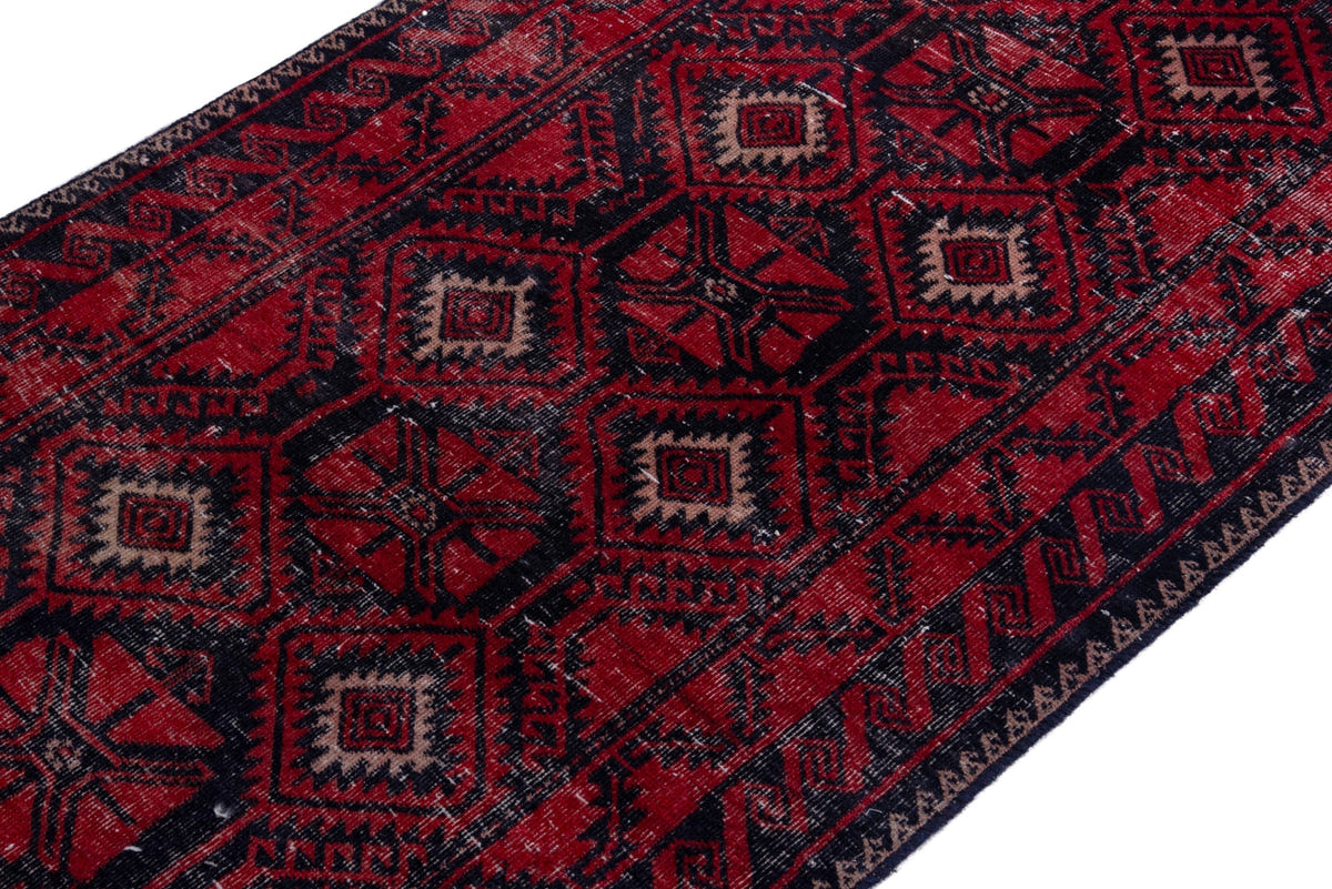 1184, Persian Baluch Runner Rug