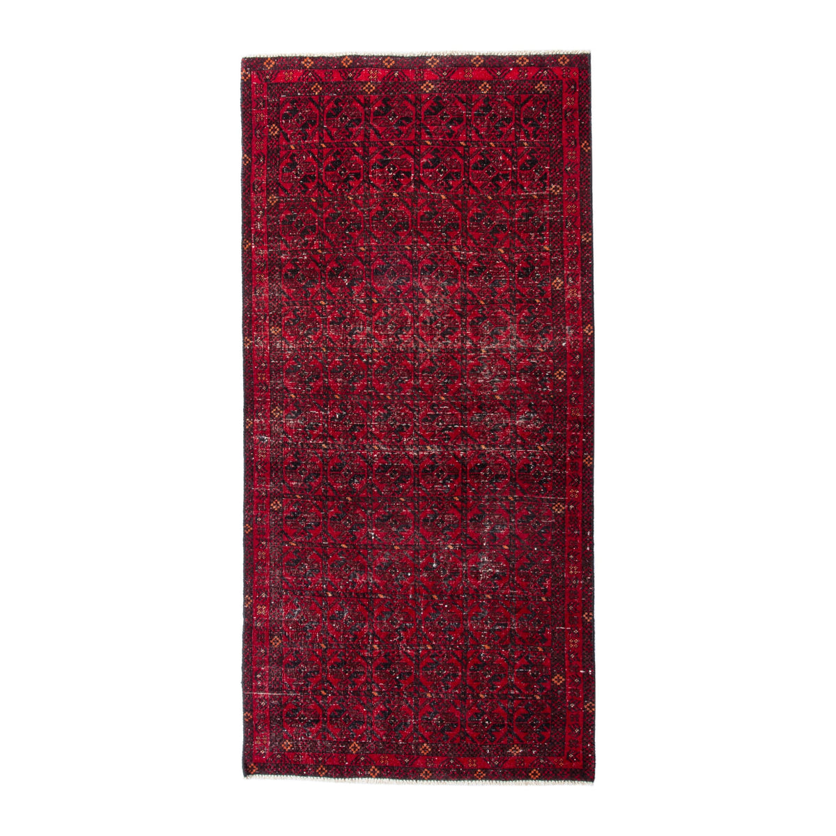 Persian Baluch runner rug in deep red and burgundy, 2'11" x 6'