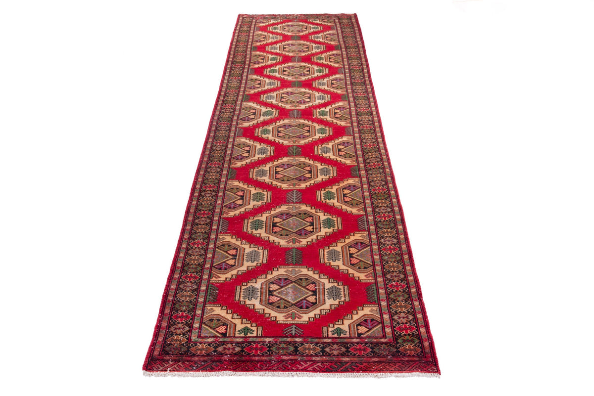 1249, Persian Torkaman Runner Rug