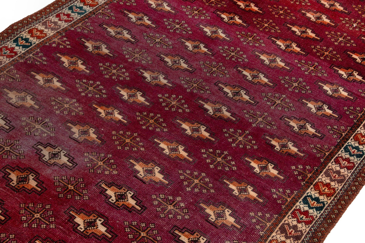 1289, Persian Torkaman Runner Rug