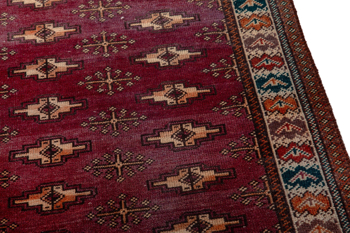 1289, Persian Torkaman Runner Rug