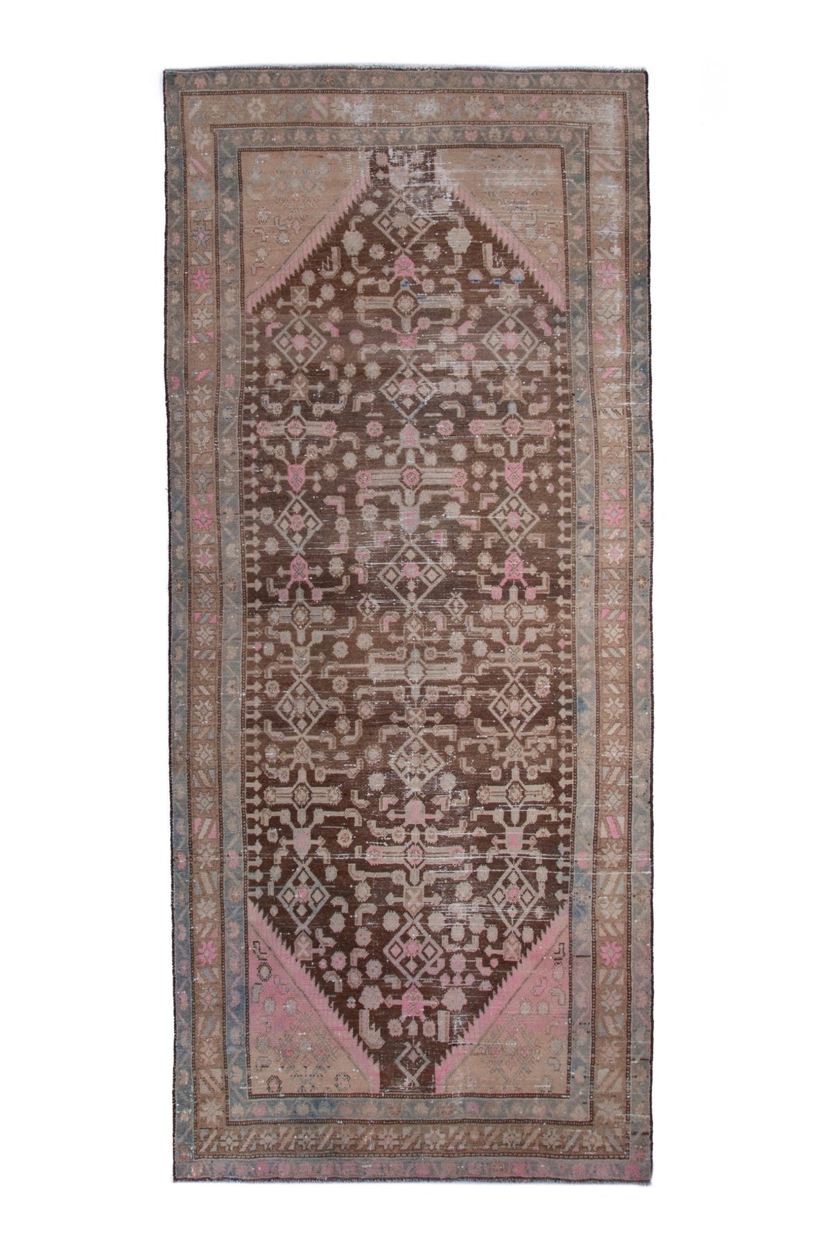 1387, Persian Hamadan Runner Rug