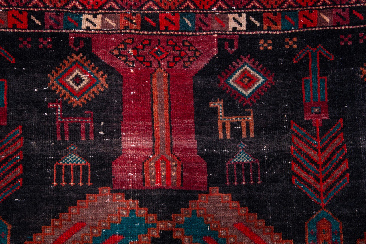 1578, Persian Baluch Runner Rug