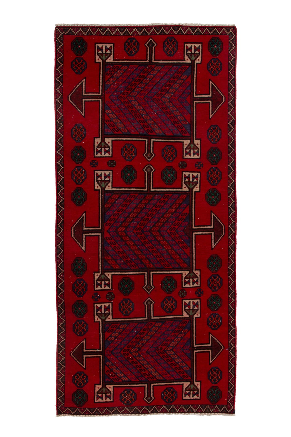 1594, Persian Ghoochan Runner Rug