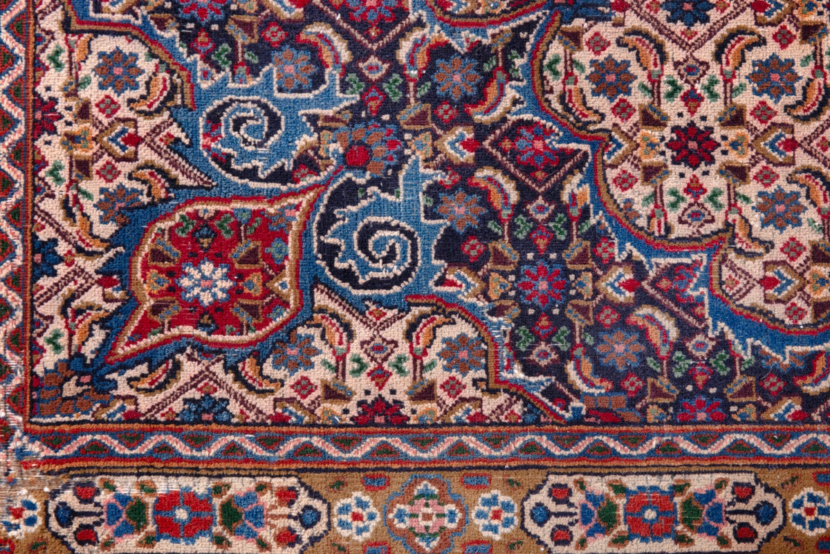 Turkish Anatolian area rug in cream and rust, view 6 of 21