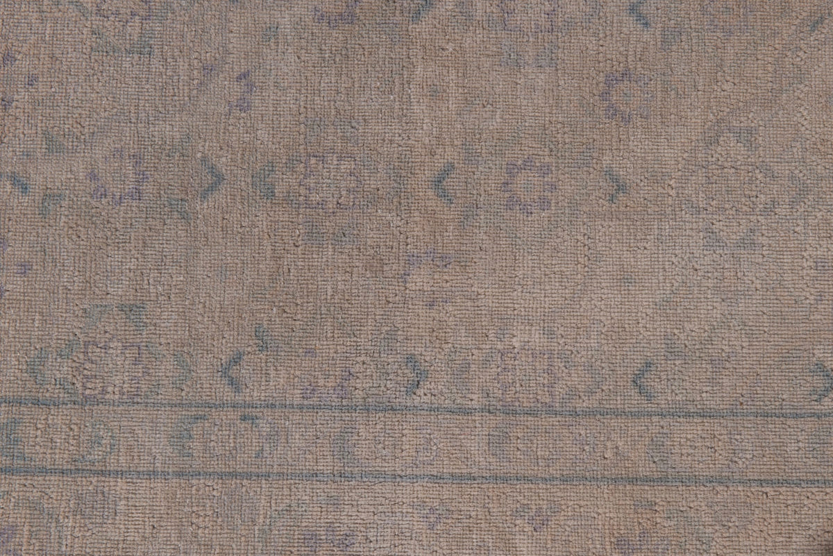 Persian Tabriz accent rug in dusty rose and greige, view 12 of 19