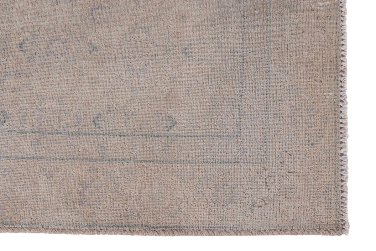 Persian Tabriz accent rug in dusty rose and greige, view 6 of 19