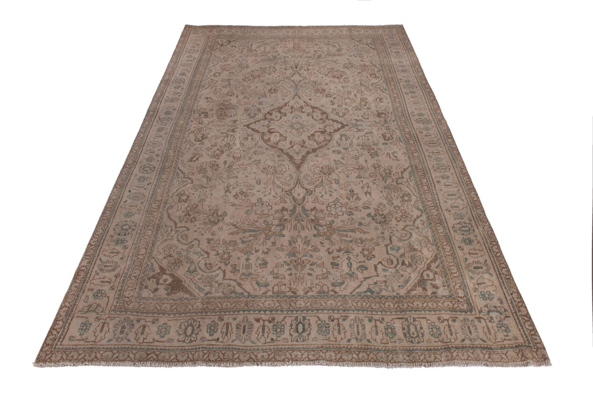 Turkish Anatolian oversized rug in taupe and greige, view 13 of 20