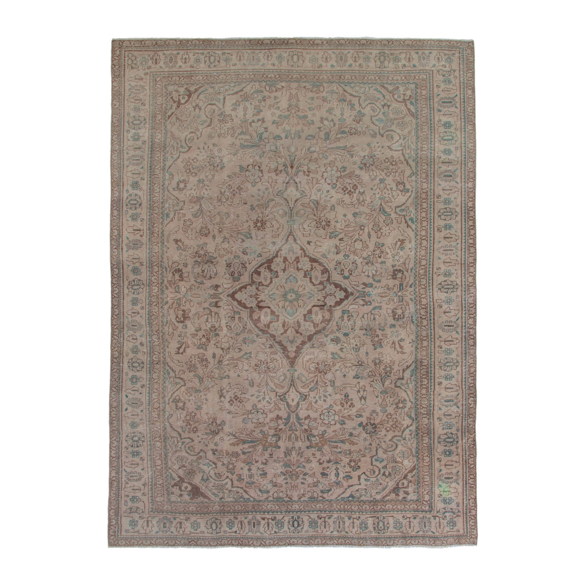 Persian oversized rug in taupe and greige, 8'11" x 12'6"