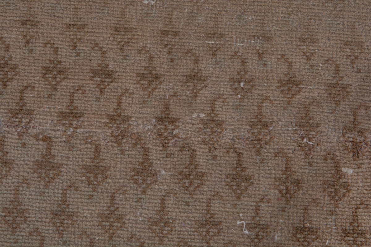 Turkish Anatolian accent rug in tan and brown, view 4 of 17