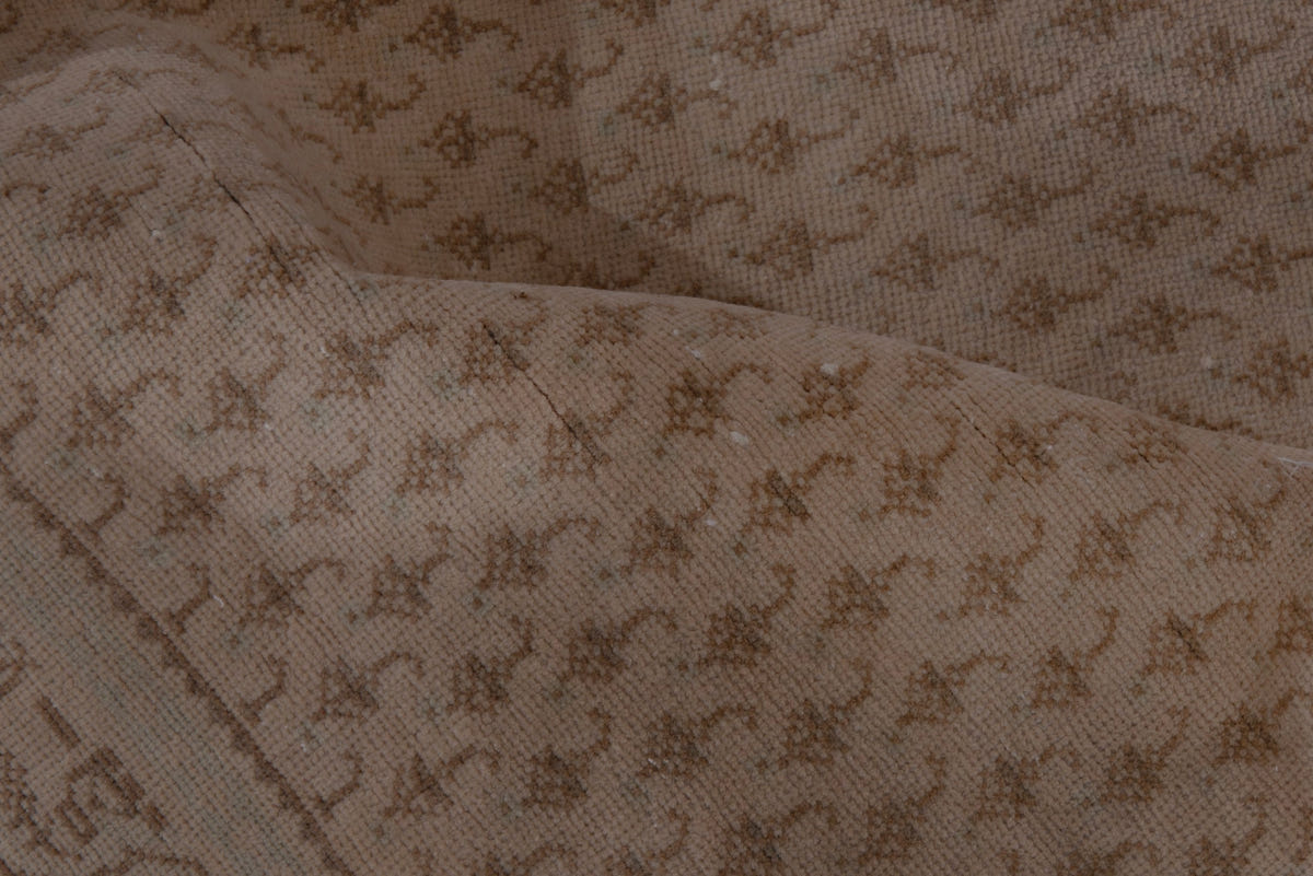 Turkish Anatolian accent rug in tan and brown, view 7 of 17