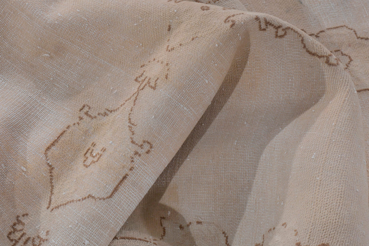 Turkish Anatolian accent rug in stone and greige, view 9 of 19