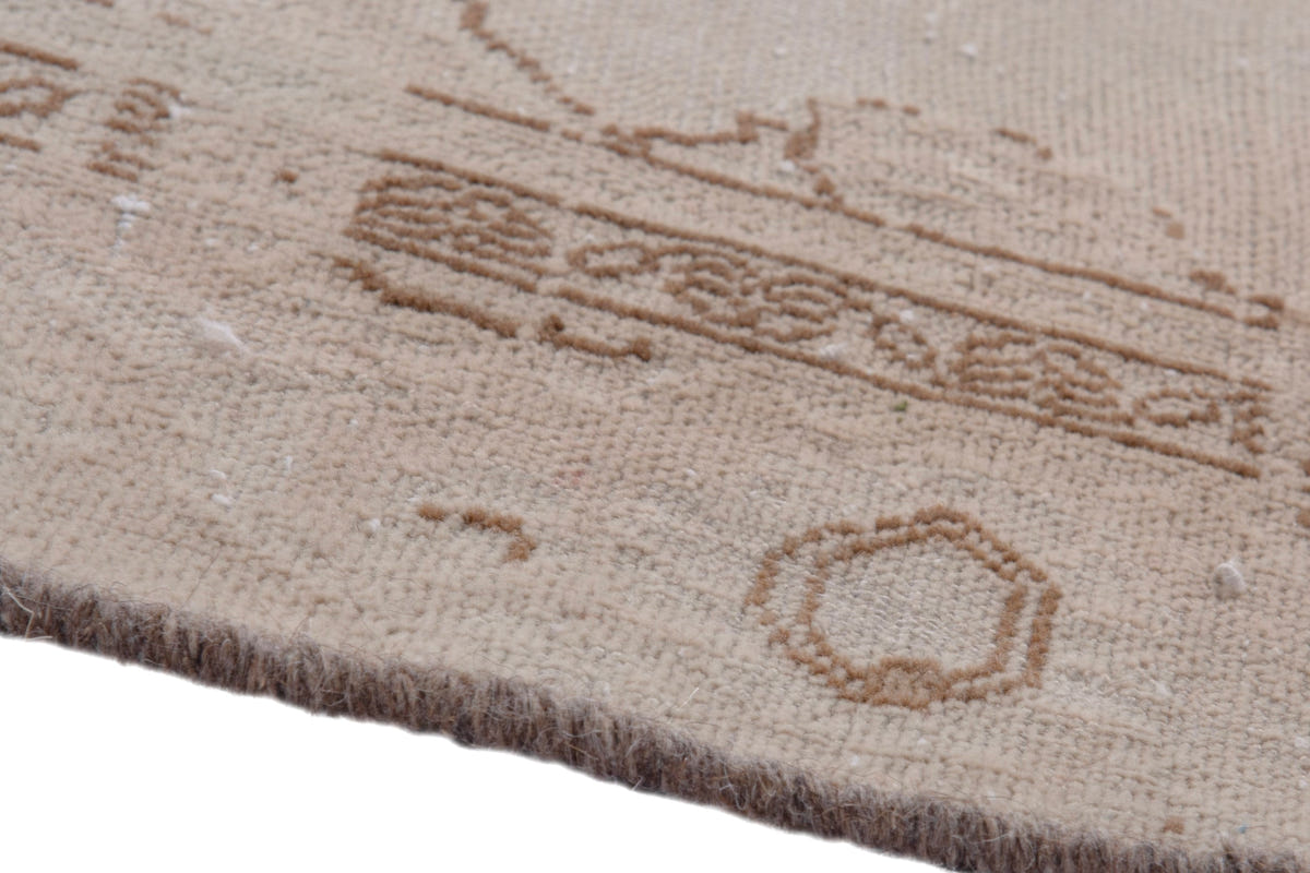 Turkish Anatolian accent rug in stone and greige, view 18 of 19