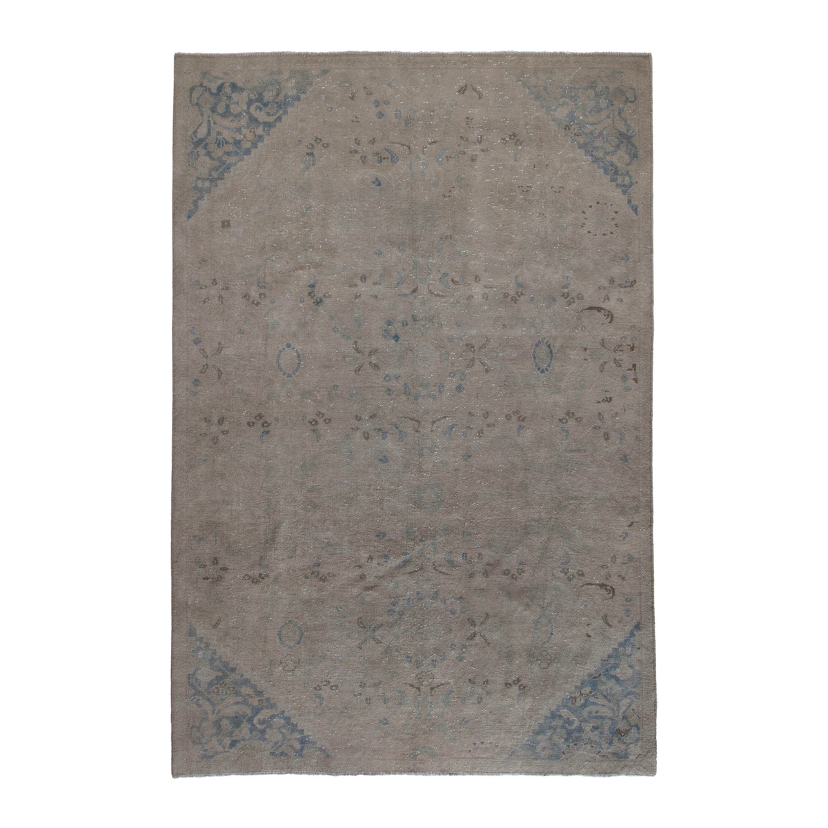 Persian Mahal area rug in greige and dusty blue, 6'3" x 9'5"