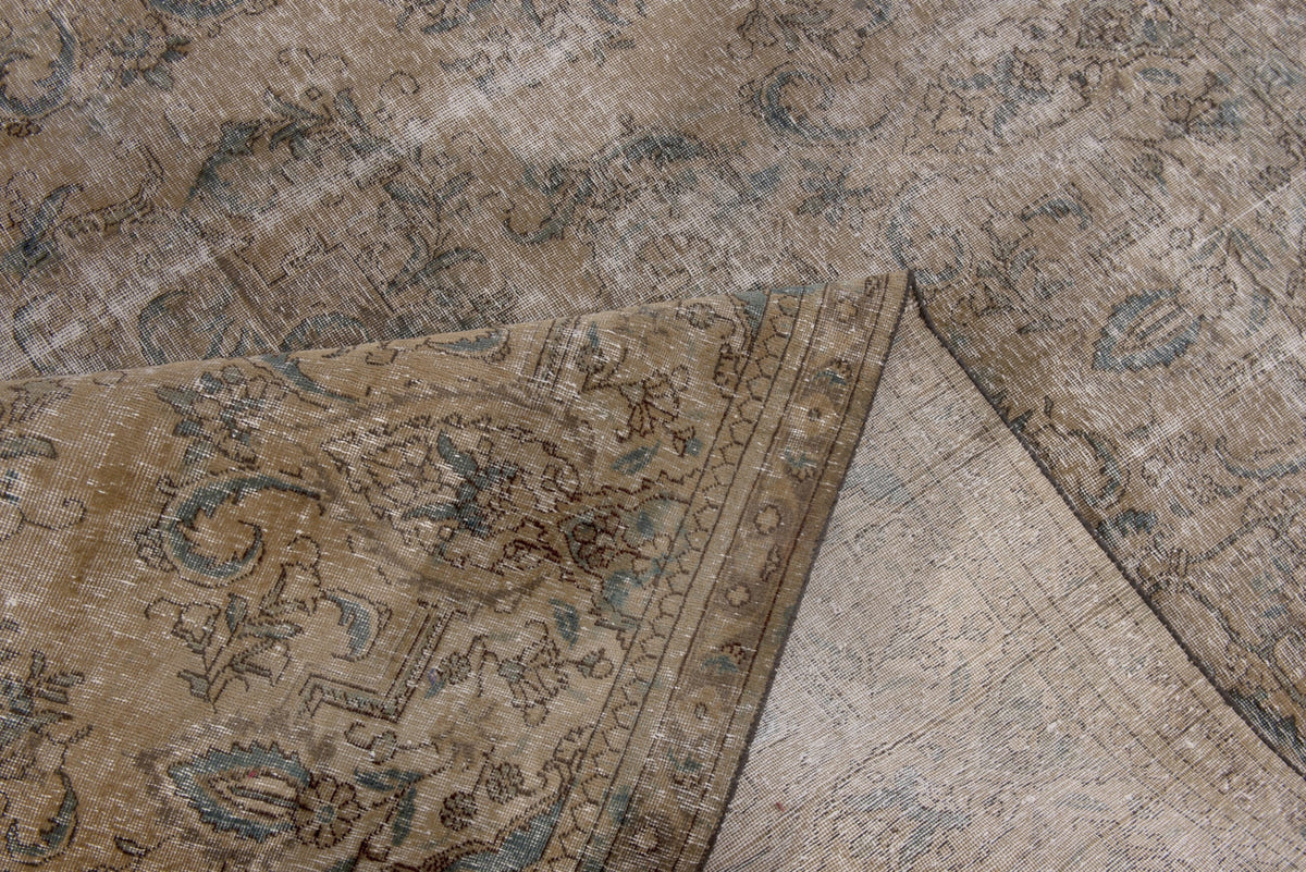 Turkish Anatolian oversized rug in light brown and greige, view 11 of 22