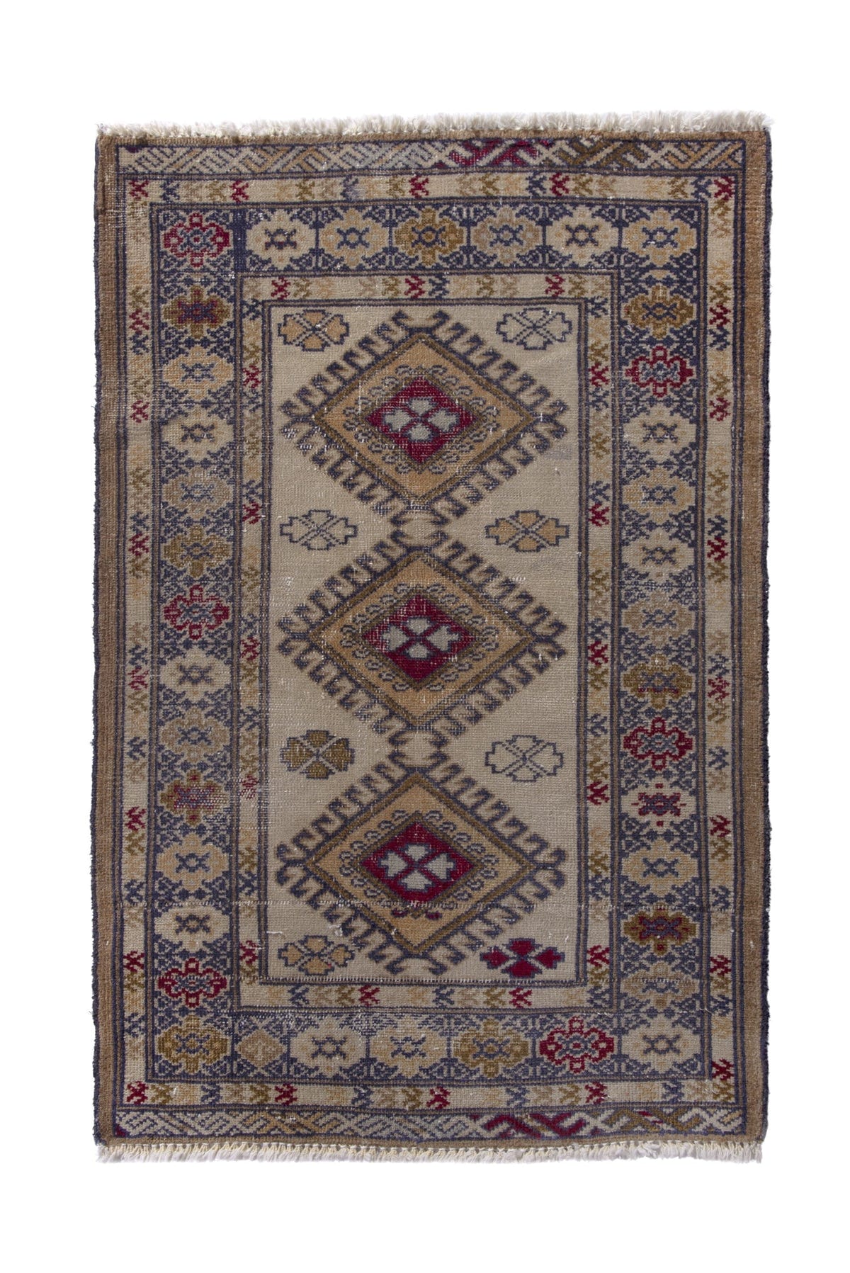 2617, Persian Torkaman Mini Rug