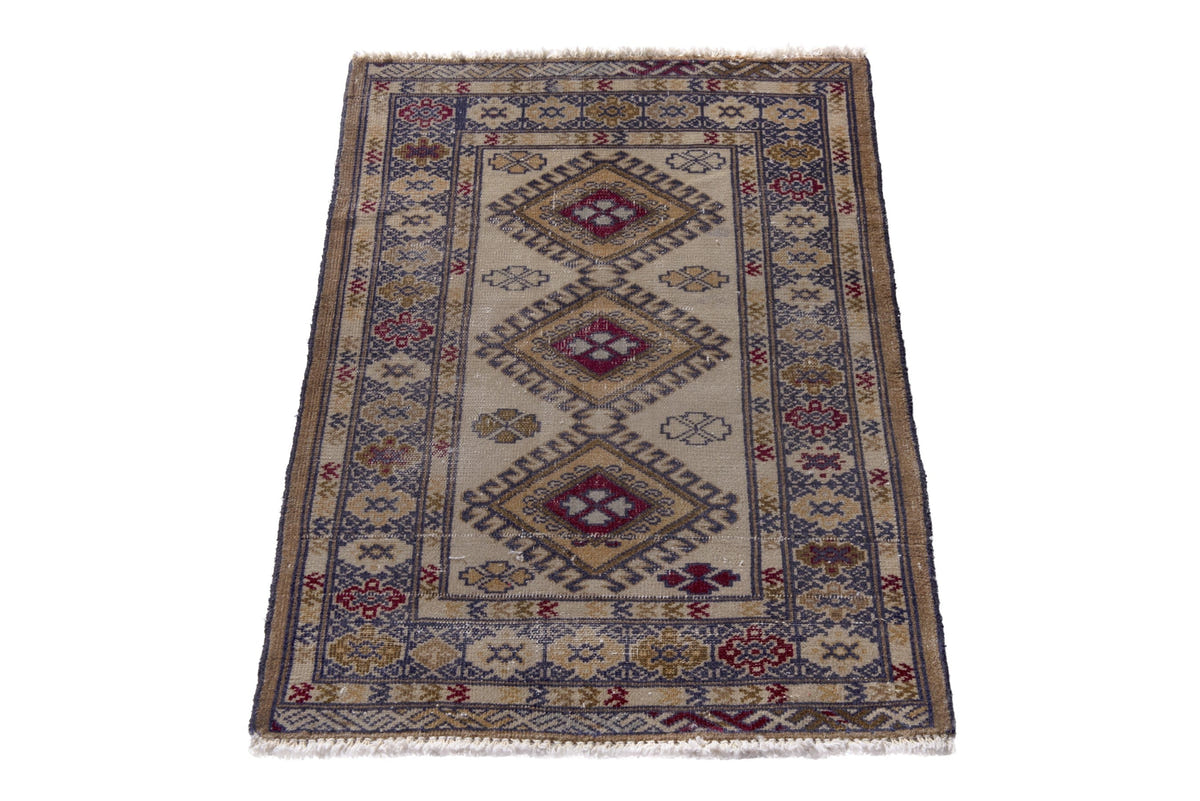 2617, Persian Torkaman Mini Rug