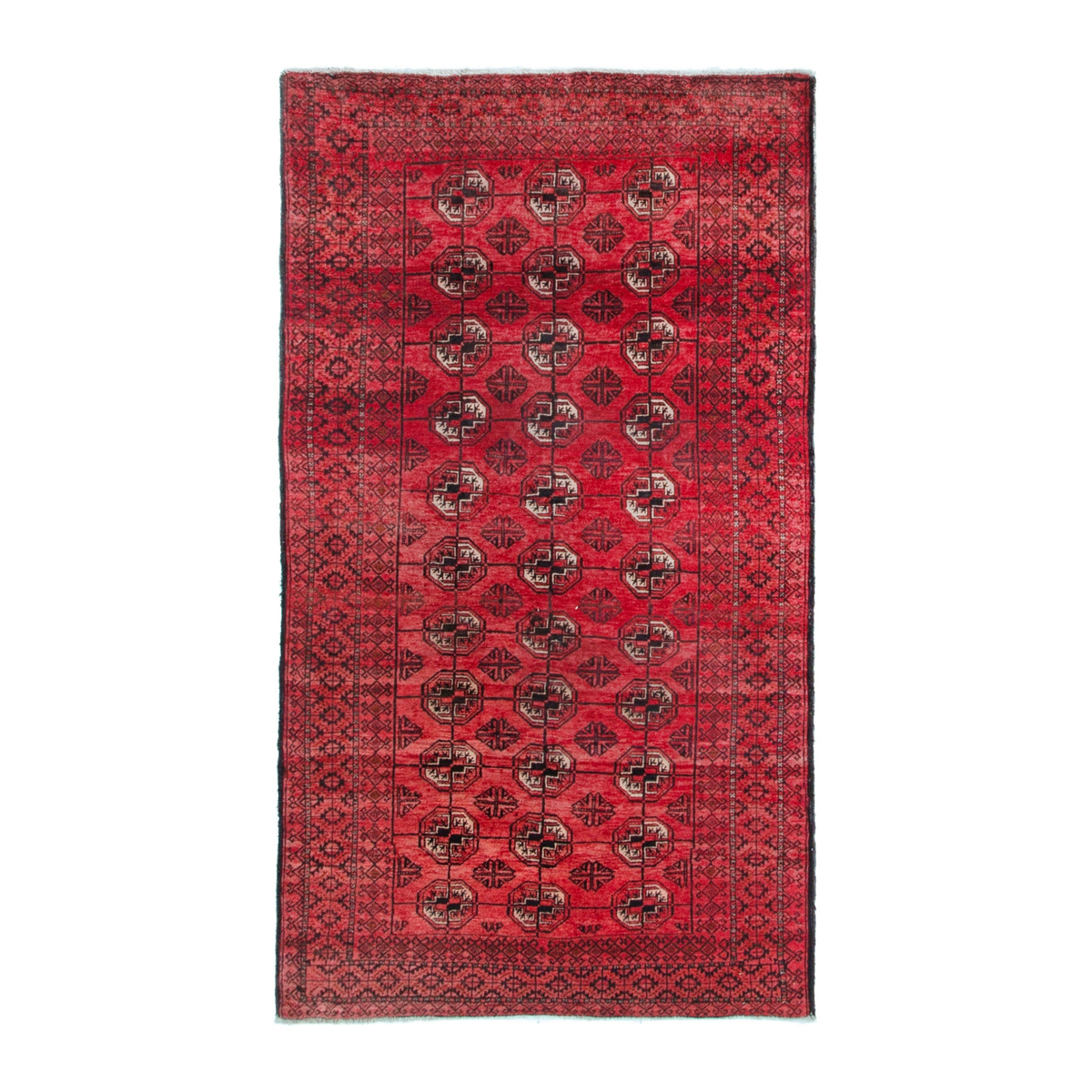 Persian Baluch accent rug in deep red and burgundy, 3'7" x 6'6"