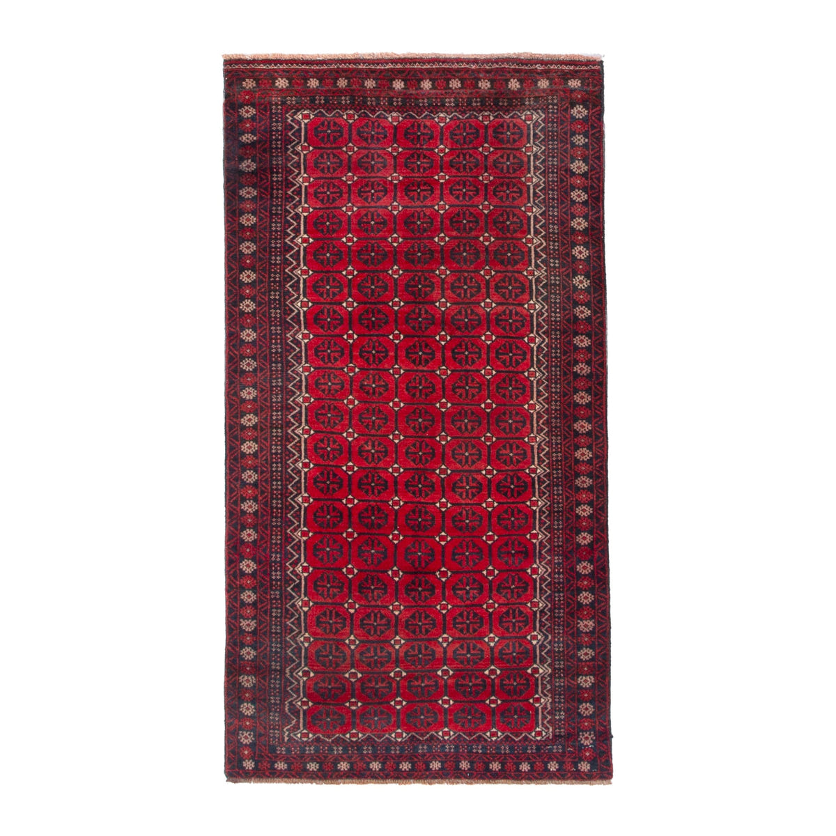 Persian Baluch runner rug in deep red and burgundy, 2'11" x 6'1"
