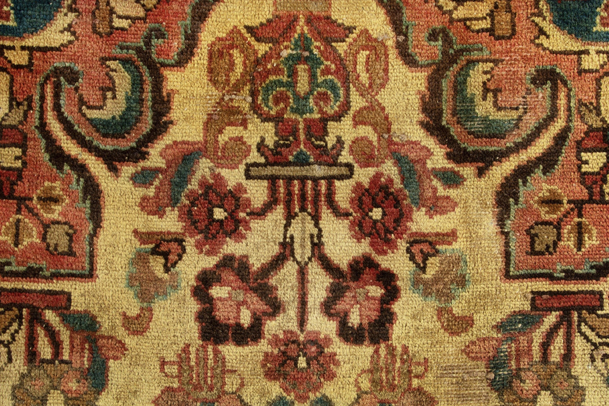 Turkish Anatolian area rug in tan and dark brown, view 5 of 19