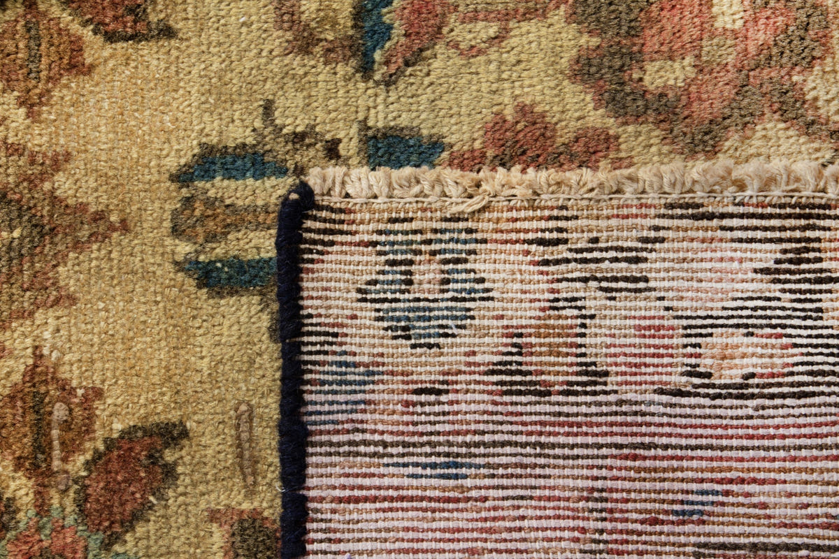 Turkish Anatolian area rug in tan and dark brown, view 11 of 19