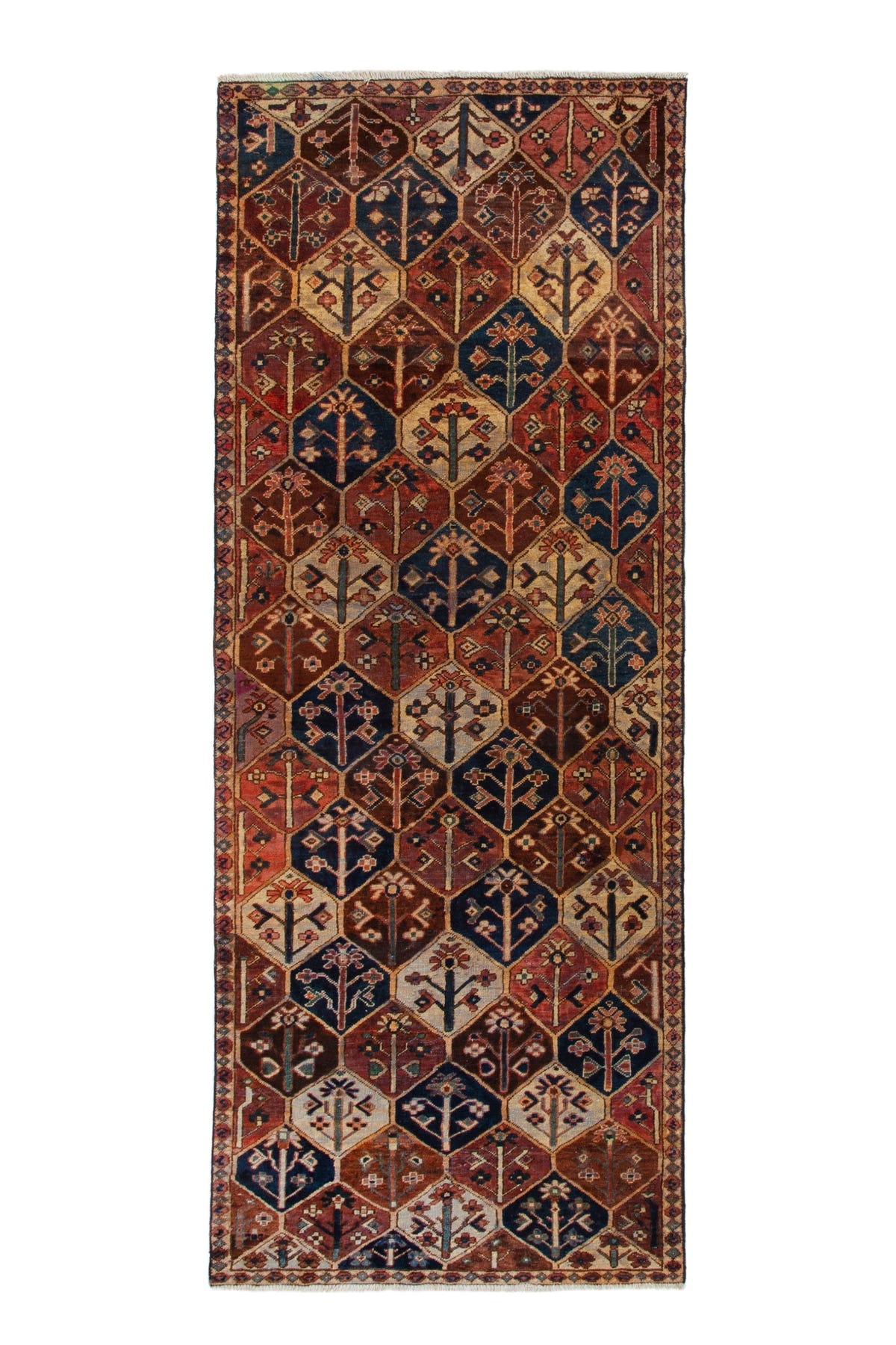 3070, Persian Bakhtiari Runner Rug