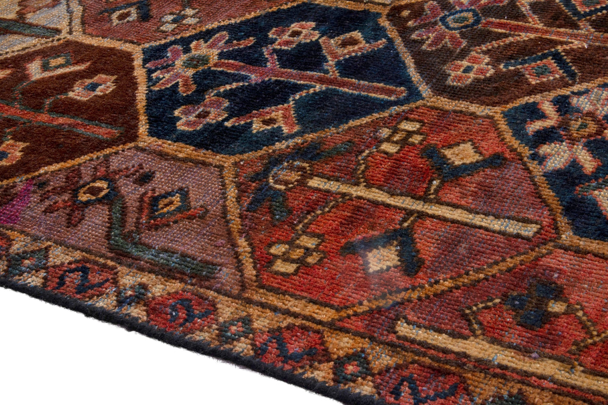 3070, Persian Bakhtiari Runner Rug