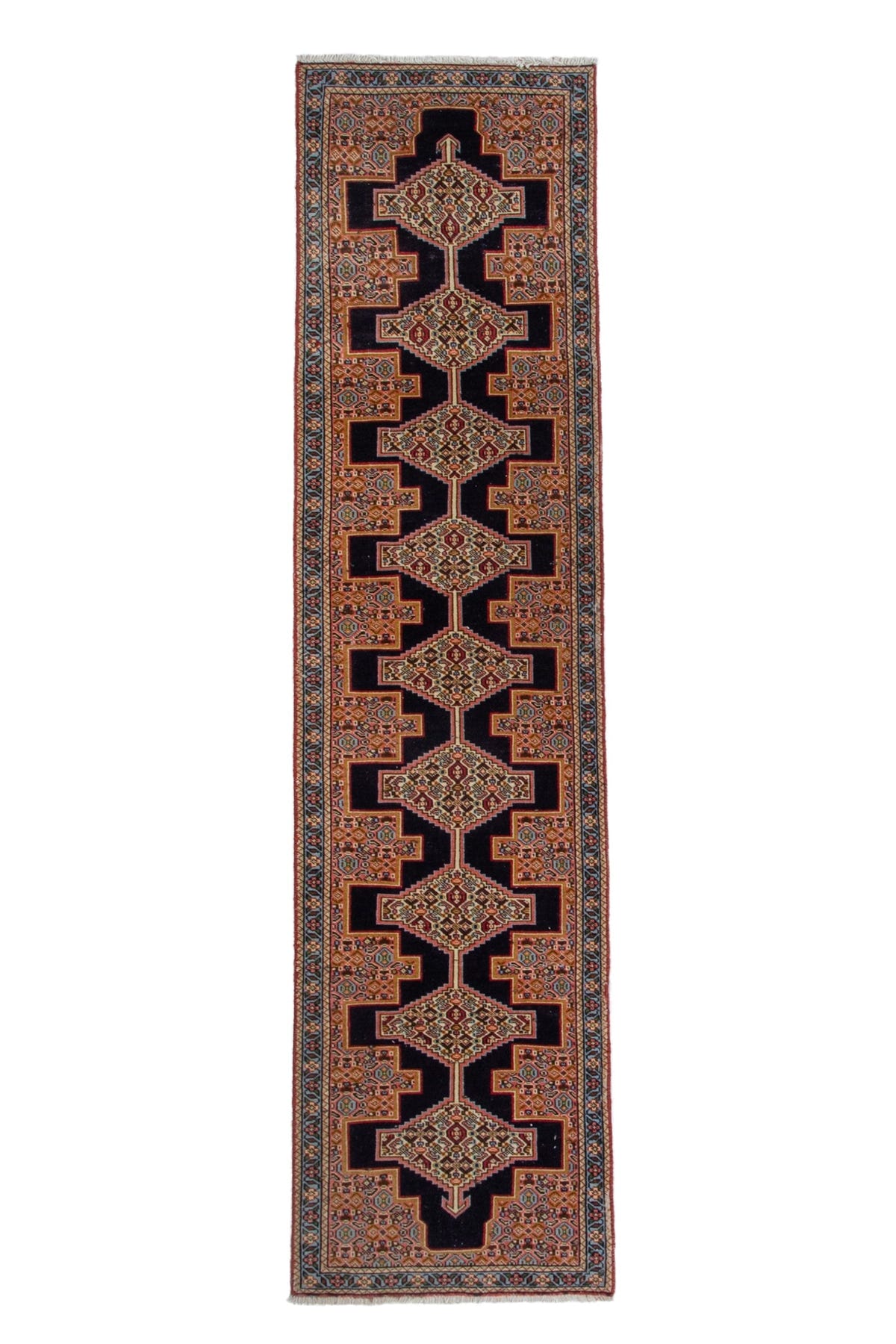 3128, Persian Sanandaj Runner Rug