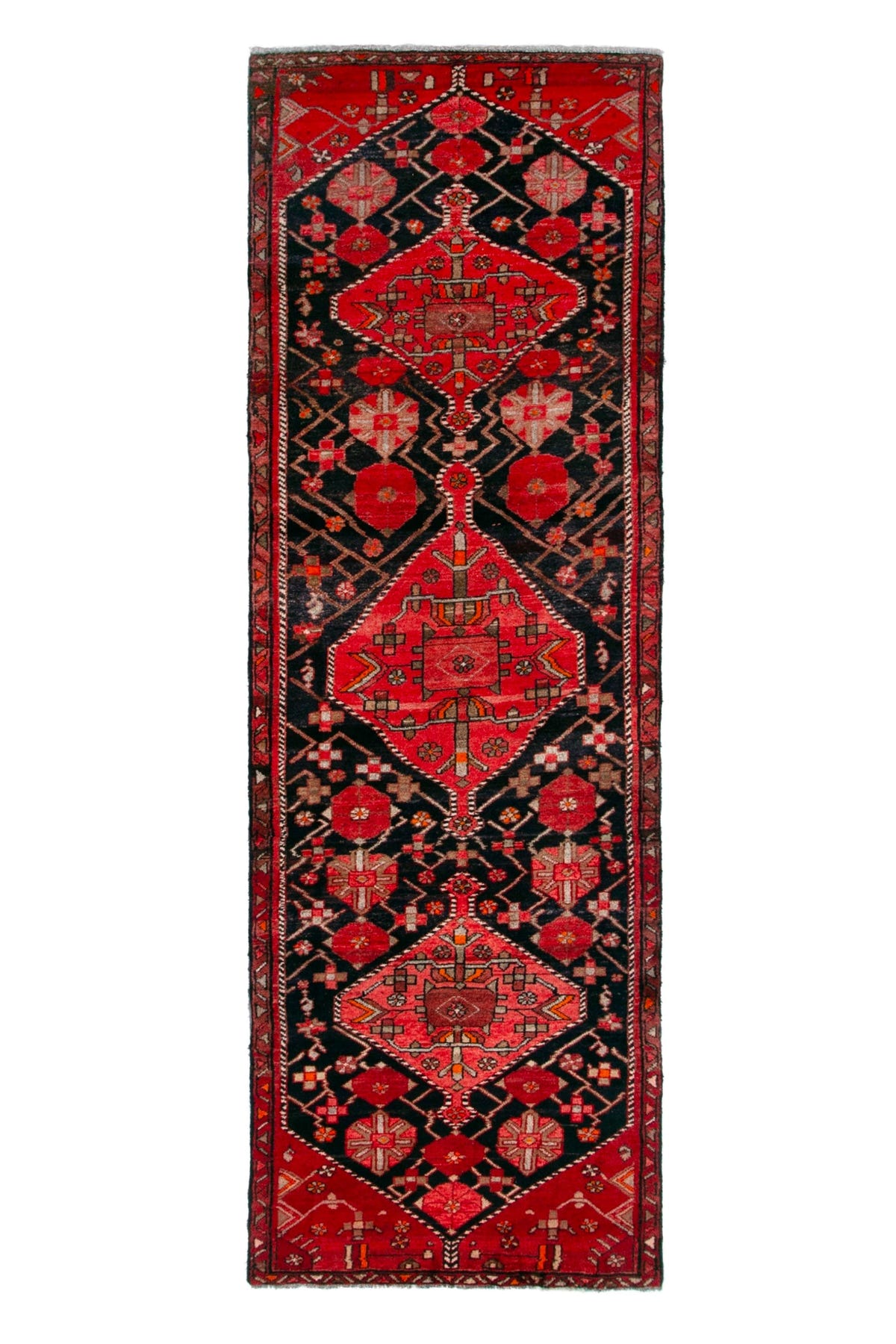 3198, Persian Hamadan Runner Rug
