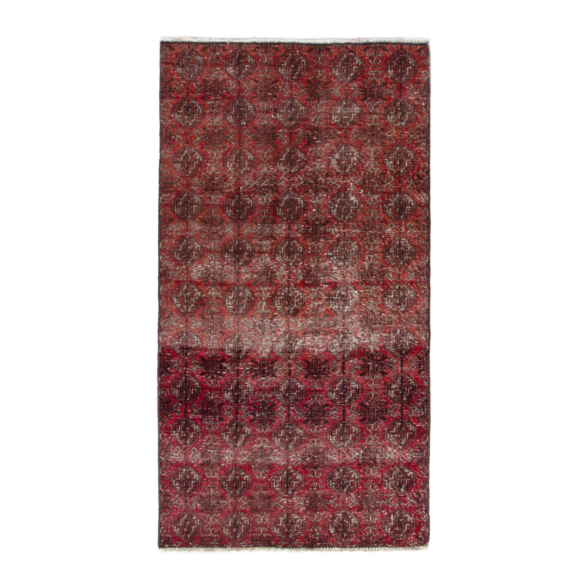 Persian Baluch accent rug in burgundy and faded red, 2'9" x 5'3"