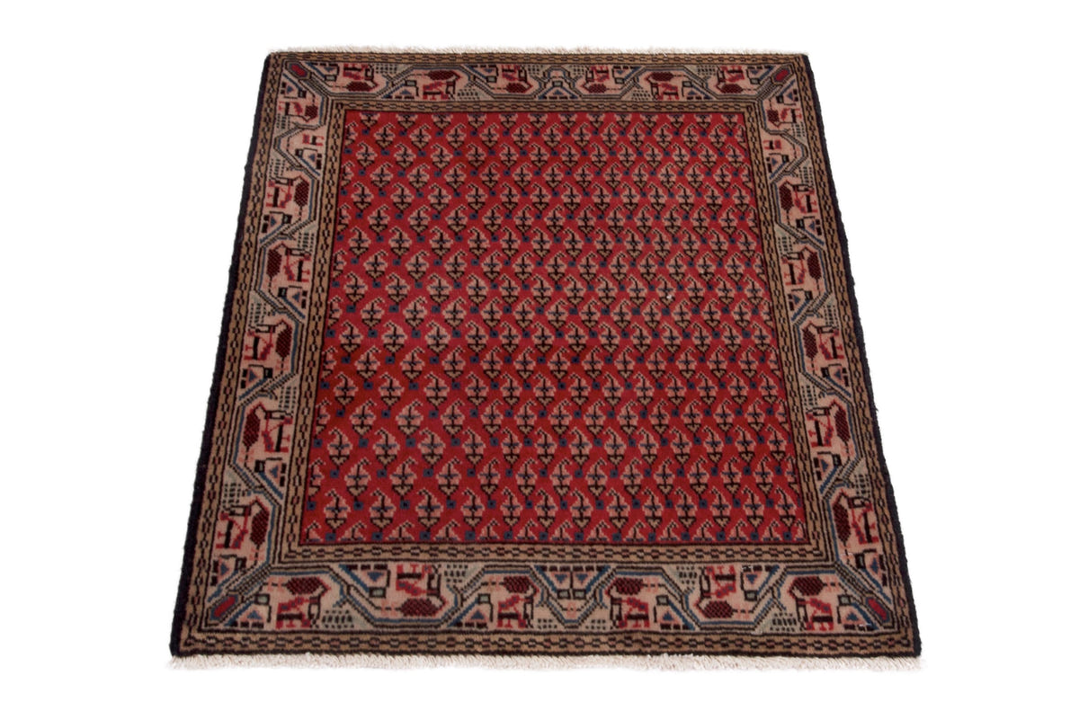 3755, Persian Botteh Mini Rug