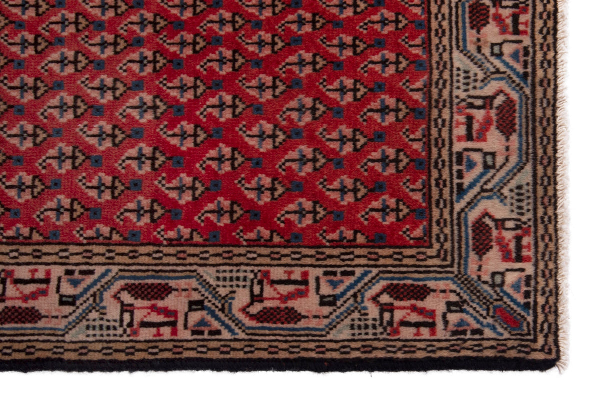 3755, Persian Botteh Mini Rug