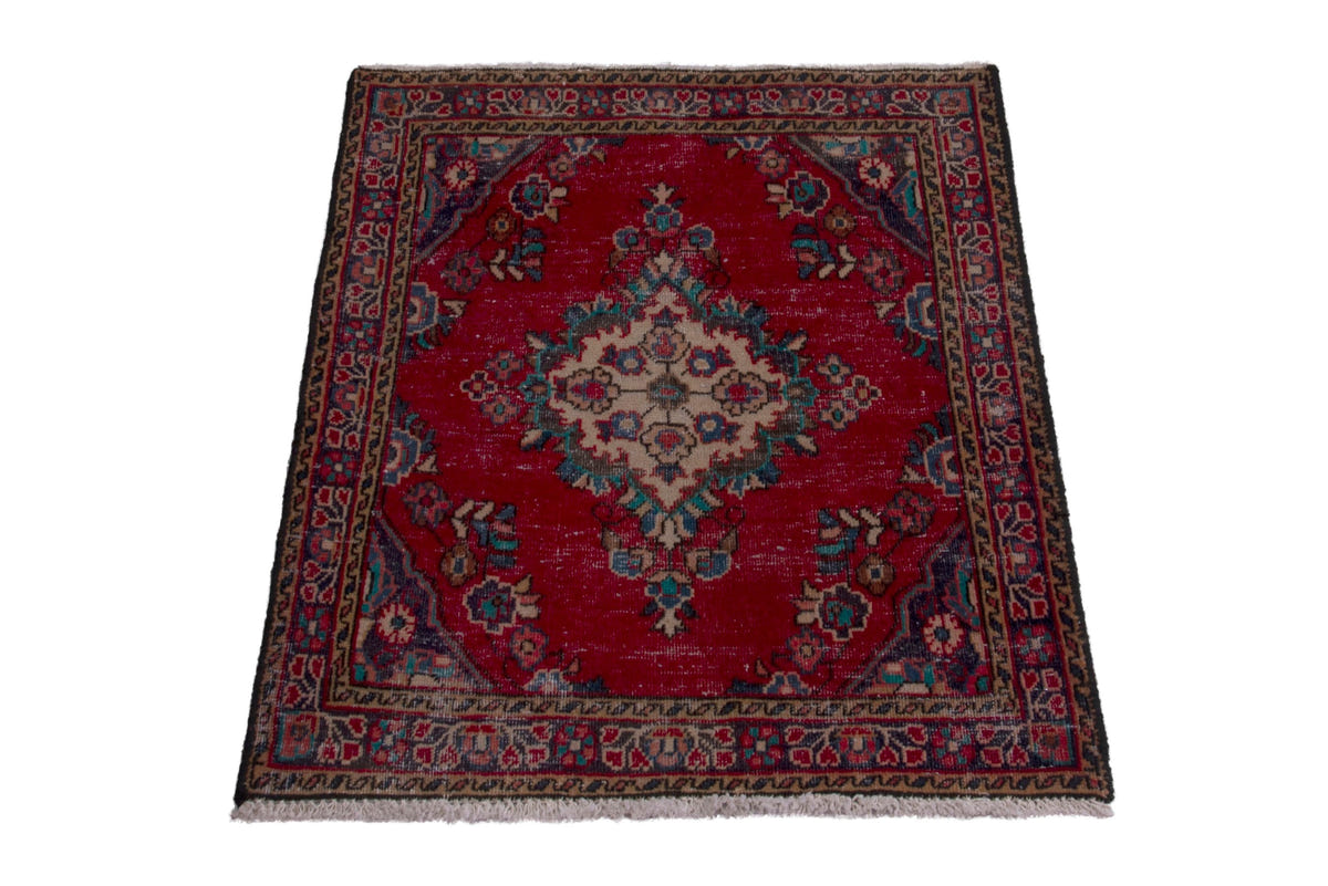 3761, Persian Hamadan Mini Rug
