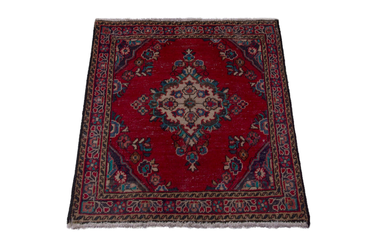 3761, Persian Hamadan Mini Rug