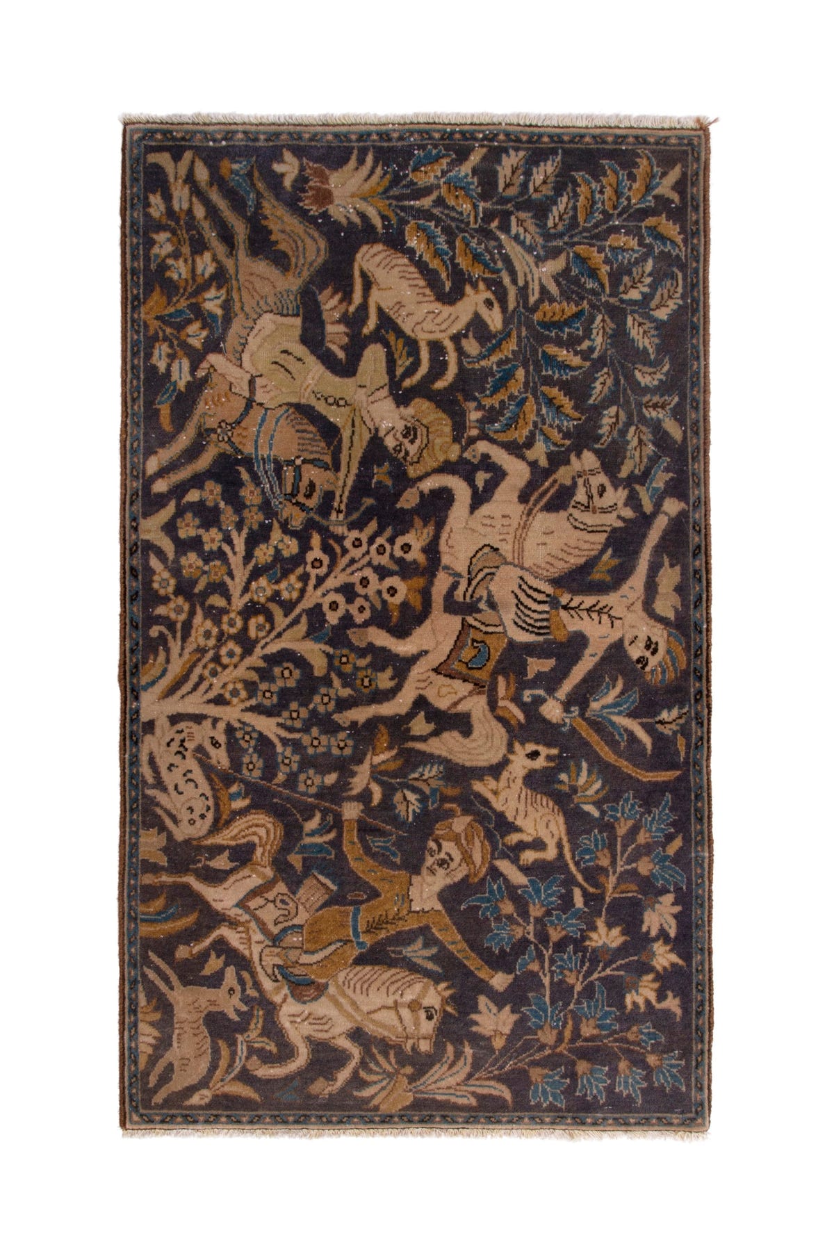 3771, Persian Shahreza Mini Rug