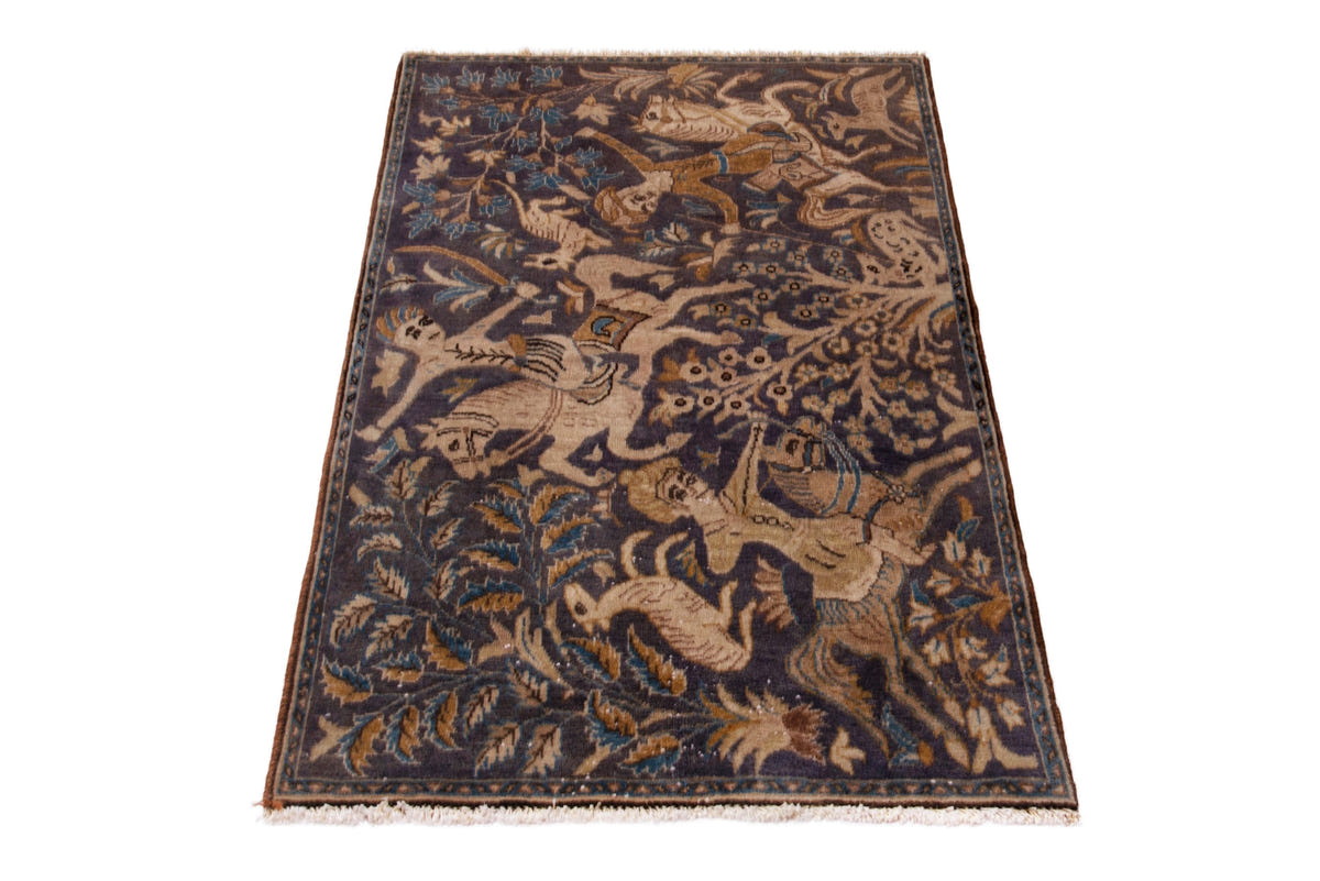 3771, Persian Shahreza Mini Rug