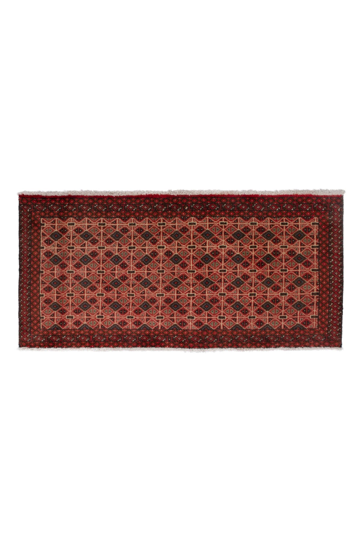 3772, Persian Torkaman Mini Rug