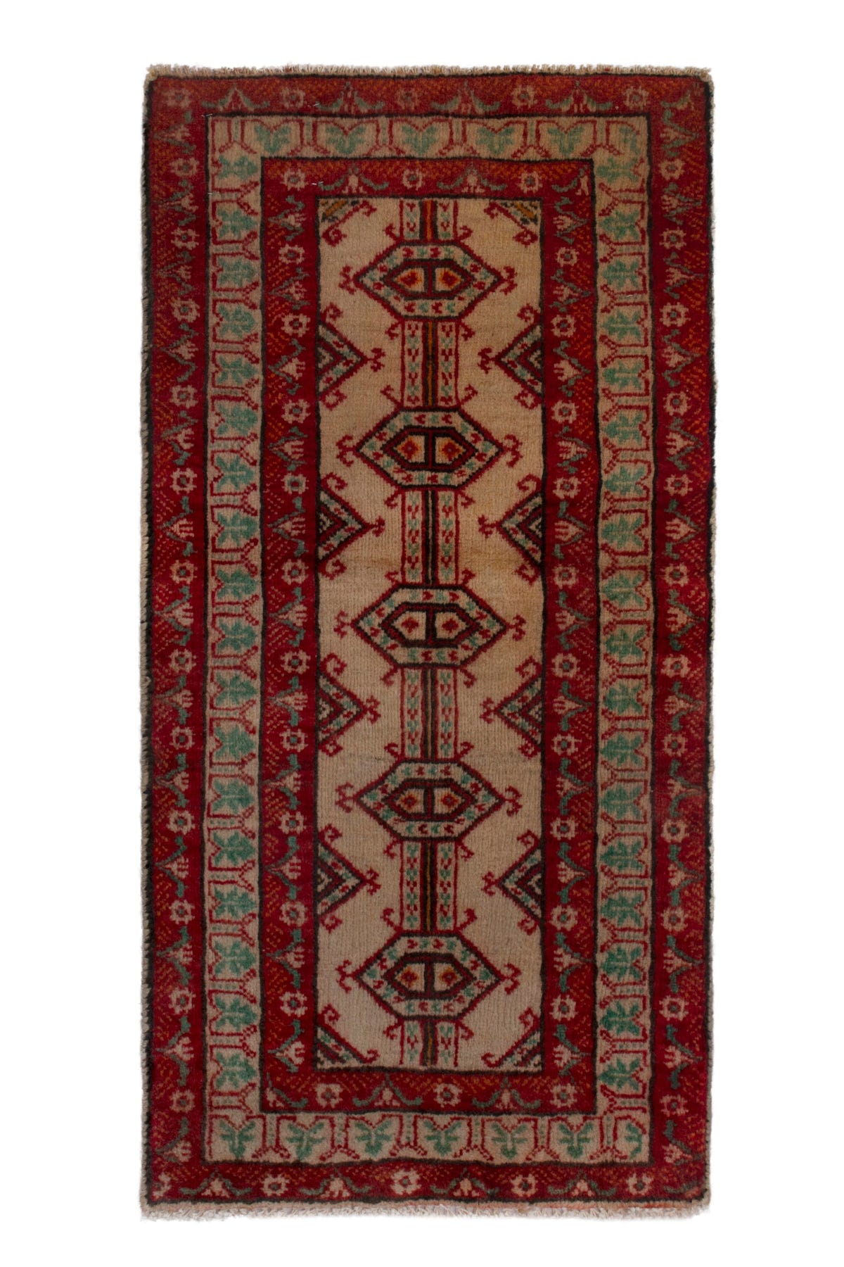 3777, Persian Torkaman Mini Rug