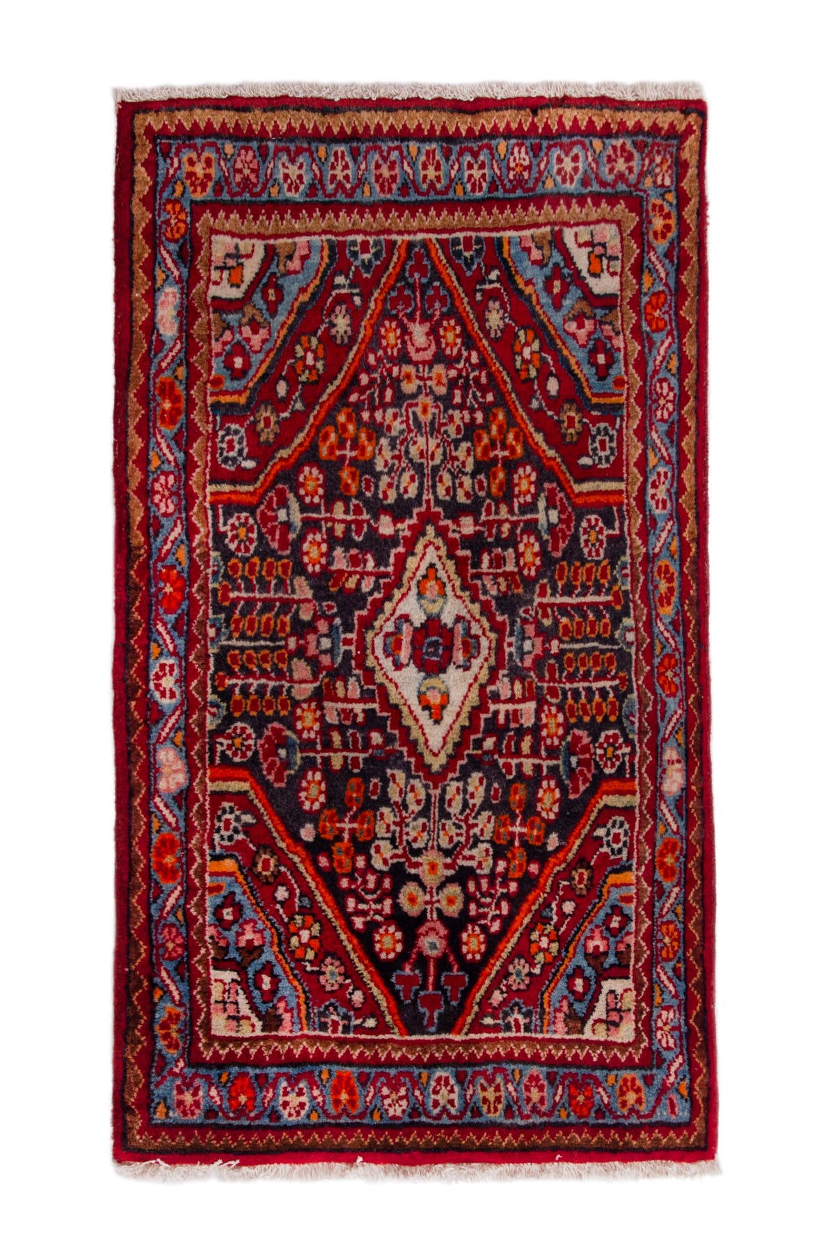 3788, Persian Hamadan Mini Rug