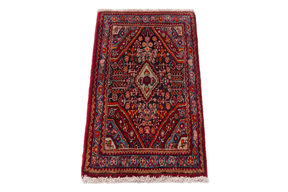 3788, Persian Hamadan Mini Rug