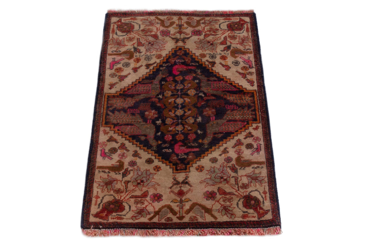 3799, Persian Zanjan Mini Rug