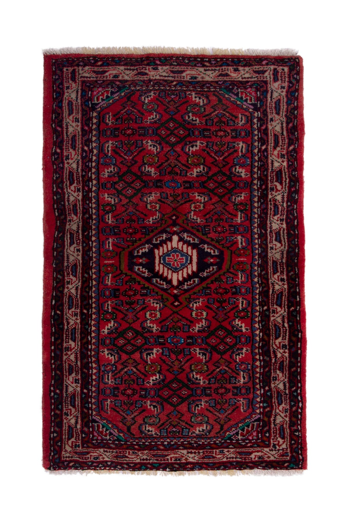 3804, Persian Hamadan Mini Rug