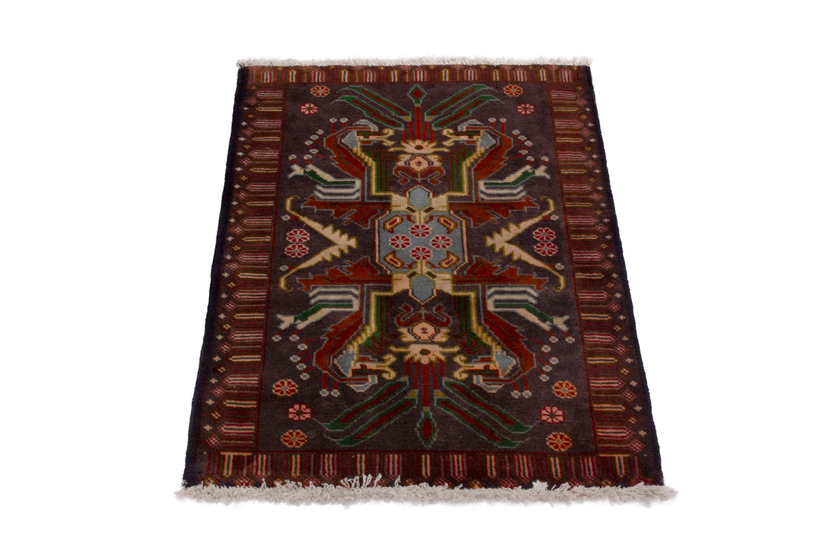 3816, Persian Torkaman Mini Rug