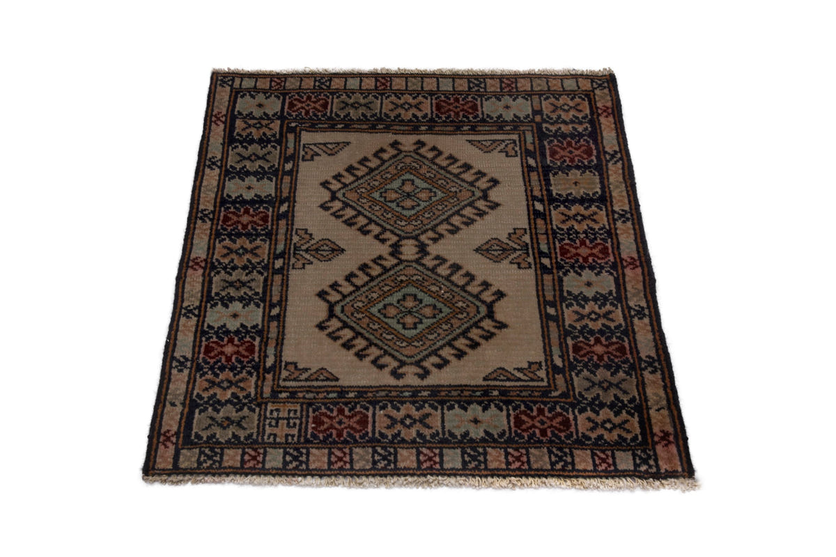 3819, Persian Torkaman Mini Rug