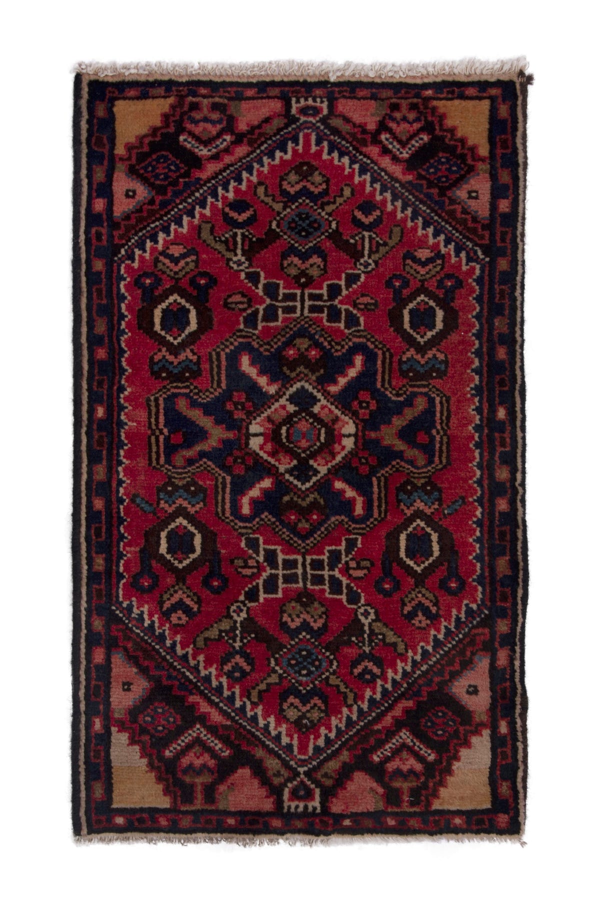 3832, Persian Gharajeh Mini Rug